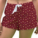 Winthrop Eagles Vive La Fete Game Day All Over Logo Women Garnet Lounge Shorts