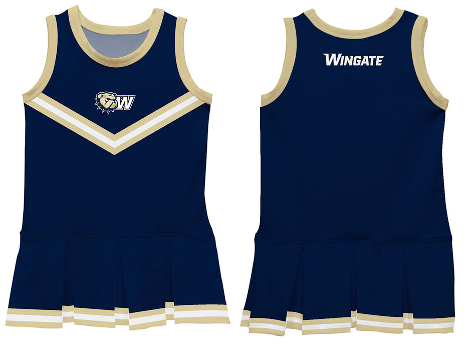 Wingate University Bulldogs Vive La Fete Game Day Navy Sleeveless Youth Cheerleader Dress - Vive La Fête - Online Apparel Store