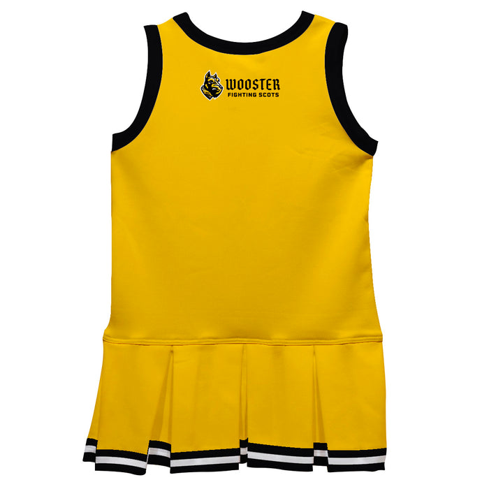 College of Wooster Fighting Scots Vive La Fete Game Day Yellow Sleeveless Youth Cheerleader Dress - Vive La Fête - Online Apparel Store