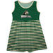 Wright State University Raiders Green and Gold Sleeveless Tank Dress with Stripes on Skirt by Vive La Fete