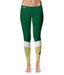 Wright State University Raiders Vive La Fete Game Day Collegiate Ankle Color Block Women Green Gold Yoga Leggings