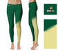 Wright State Raiders Vive La Fete Game Day Collegiate Leg Color Block Women Green Gold Yoga Leggings - Vive La Fête - Online Apparel Store