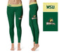 Wright State Raiders Vive La Fete Game Day Collegiate Logo on Thigh Green Women Yoga Leggings 2.5 Waist Tights - Vive La Fête - Online Apparel Store