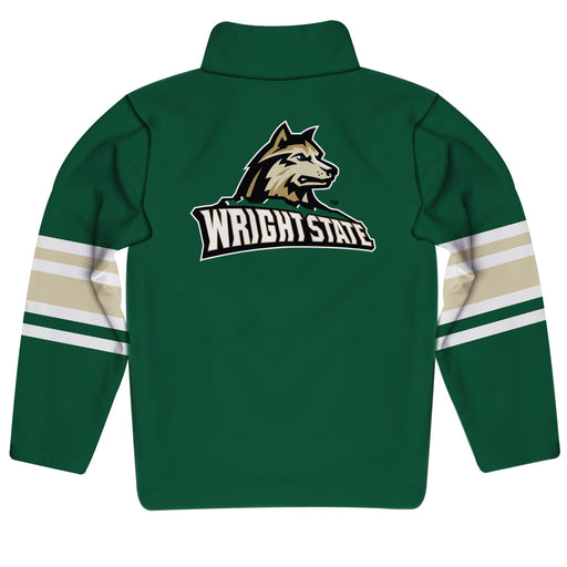 Wright State Raiders Vive La Fete Game Day Green Quarter Zip Pullover Stripes on Sleeves - Vive La Fête - Online Apparel Store
