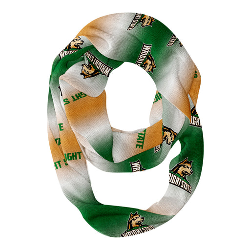 Wright State Raiders Vive La Fete All Over Logo Game Day Collegiate Women Ultra Soft Knit Infinity Scarf