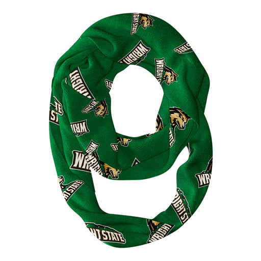 Wright State Raiders Vive La Fete Repeat Logo Game Day Collegiate Women Light Weight Ultra Soft Infinity Scarf