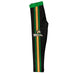 Wright State Raiders Vive La Fete Girls Game Day Black with Green Stripes Leggings Tights