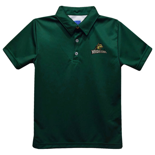 Wright State University Raiders Embroidered Hunter Green Short Sleeve Polo Box Shirt
