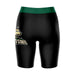 Wright State Raiders Vive La Fete Game Day Logo on Thigh and Waistband Black and Green Women Bike Short 9 Inseam - Vive La Fête - Online Apparel Store