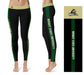 Wright State University Raiders Vive La Fete Game Day Collegiate Green Stripes Women Black Yoga Leggings 2 Waist Tights - Vive La Fête - Online Apparel Store