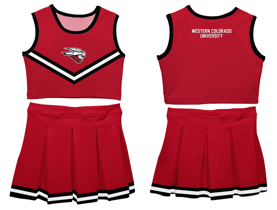 Western Colorado Mountaineer WCU  Vive La Fete Game Day Crimson Sleeveless Chearleader Set - Vive La Fête - Online Apparel Store