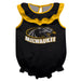 Wisconsin Milwaukee Panthers Black Sleeveless Ruffle Onesie Mascot Bodysuit by Vive La Fete