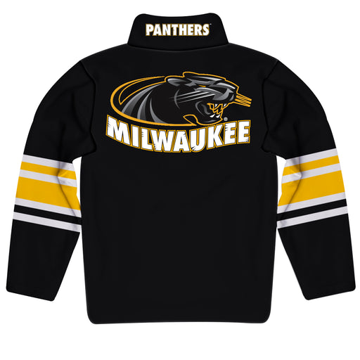 Wisconsin Milwaukee Panthers Vive La Fete Game Day Black Quarter Zip Pullover Stripes on Sleeves - Vive La Fête - Online Apparel Store