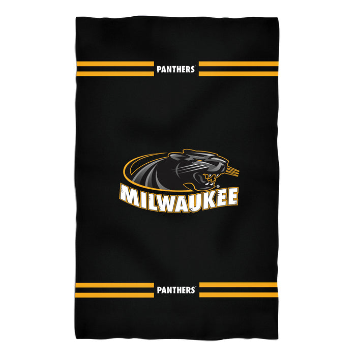 Wisconsin Milwaukee Panthers Day Absorvent Premium Maroon Beach Bath Towel 51 x 32" Mascot and Stripes" - Vive La Fête - Online Apparel Store
