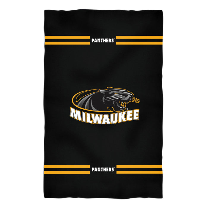 Wisconsin Milwaukee Panthers Day Absorvent Premium Maroon Beach Bath Towel 51 x 32" Mascot and Stripes" - Vive La Fête - Online Apparel Store
