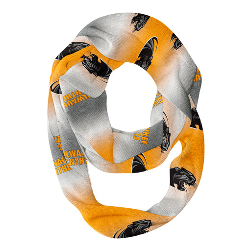 Milwaukee Panthers Vive La Fete All Over Logo Game Day Collegiate Women Ultra Soft Knit Infinity Scarf
