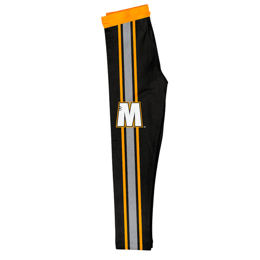 Wisconsin Milwaukee Panthers Vive La Fete Girls Game Day Black with Gold Stripes Leggings Tights