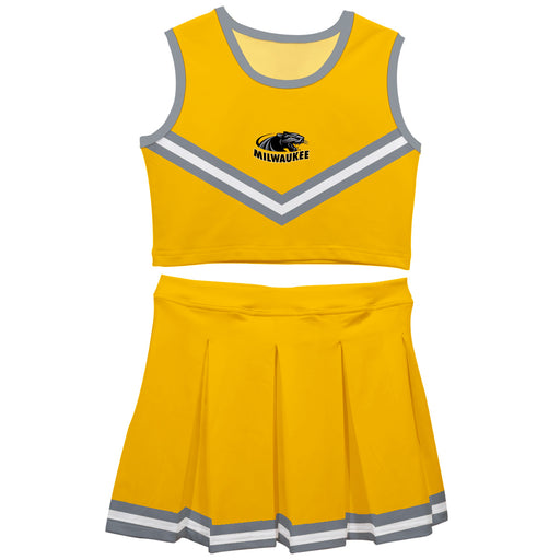 Milwaukee Panthers Vive La Fete Game Day Gold Sleeveless Cheerleader Set