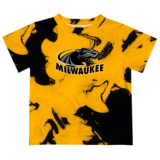 Wisconsin Milwaukee Panthers Vive La Fete Marble Boys Game Day Gold Short Sleeve Tee