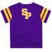 UW-Stevens Point Pointers UWSP Vive La Fete Boys Game Day Purple Short Sleeve Tee with Stripes on Sleeves - Vive La Fête - Online Apparel Store