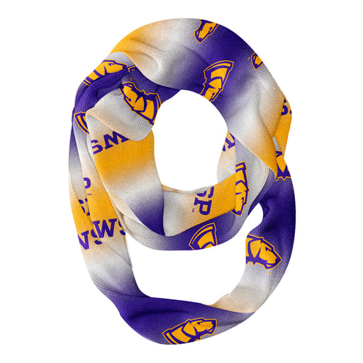 UW-Stevens Point Pointers UWSP Vive La Fete All Over Logo Game Day Collegiate Women Ultra Soft Knit Infinity Scarf