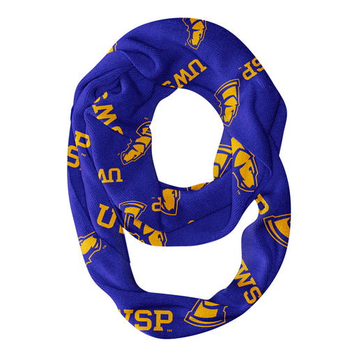 UW-Stevens Point Pointers UWSP Vive La Fete Repeat Logo Game Day Collegiate Women Light Weight Ultra Soft Infinity Scarf