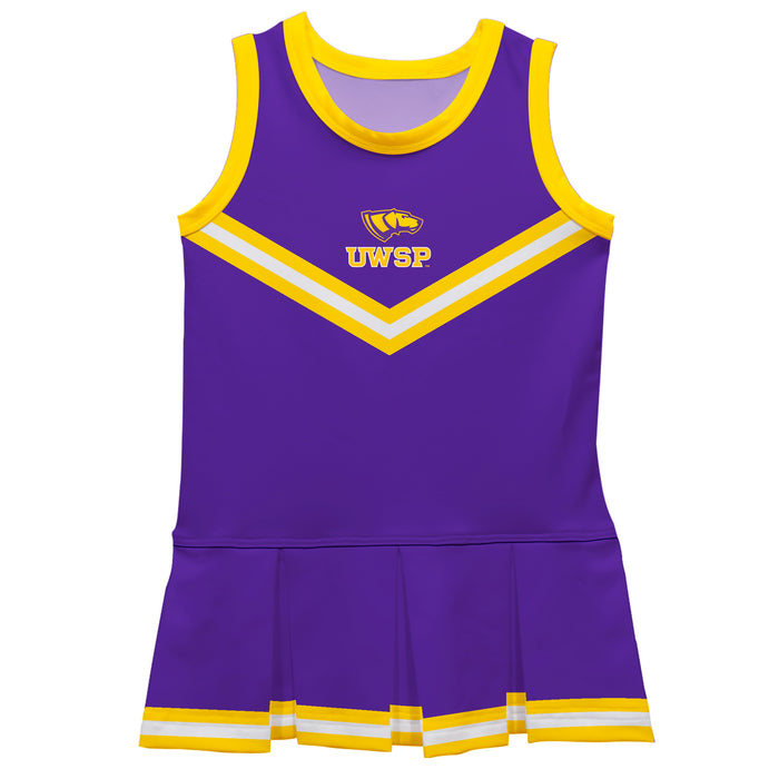UW-Stevens Point Pointers UWSP Vive La Fete Game Day Purple Sleeveless Cheerleader Dress