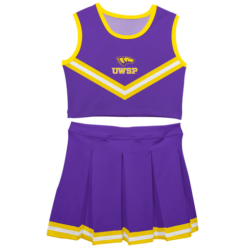 UW-Stevens Point Pointers UWSP Vive La Fete Game Day Purple Sleeveless Cheerleader Set