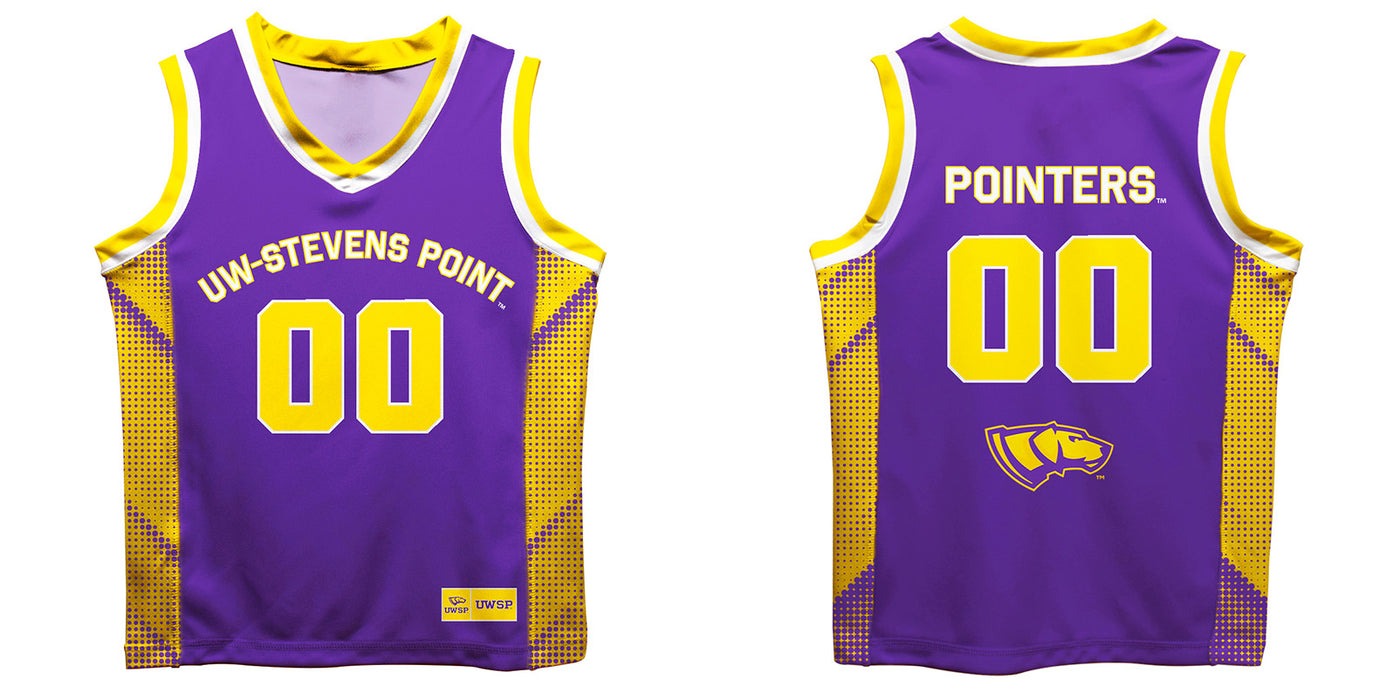 UWSP University of Wisconsin Stevens Point Pointers Vive La Fete Game Day Purple Boys Fashion Basketball Top - Vive La Fête - Online Apparel Store