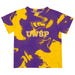 UWSP University of Wisconsin Stevens Point Pointers Vive La Fete Marble Boys Game Day Purple Short Sleeve Tee