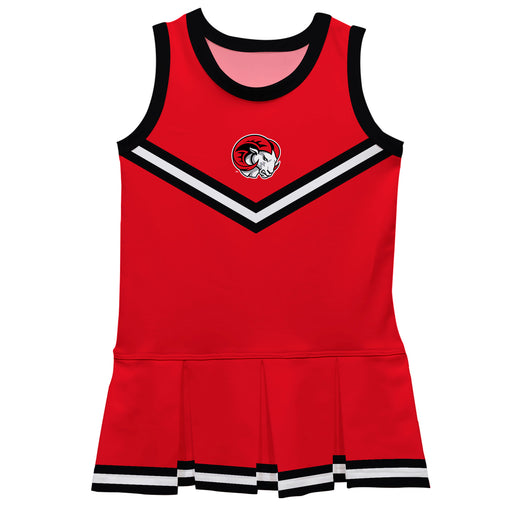 WSSU Winston-Salem State Rams Vive La Fete Game Day Red Sleeveless Cheerleader Dress