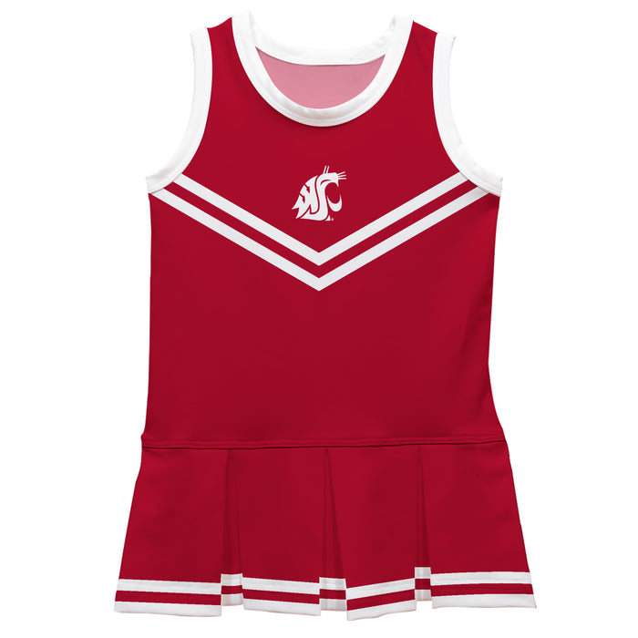 Washington State University WSU Cougars Vive La Fete Game Day Crimson Sleeveless Cheerleader Dress