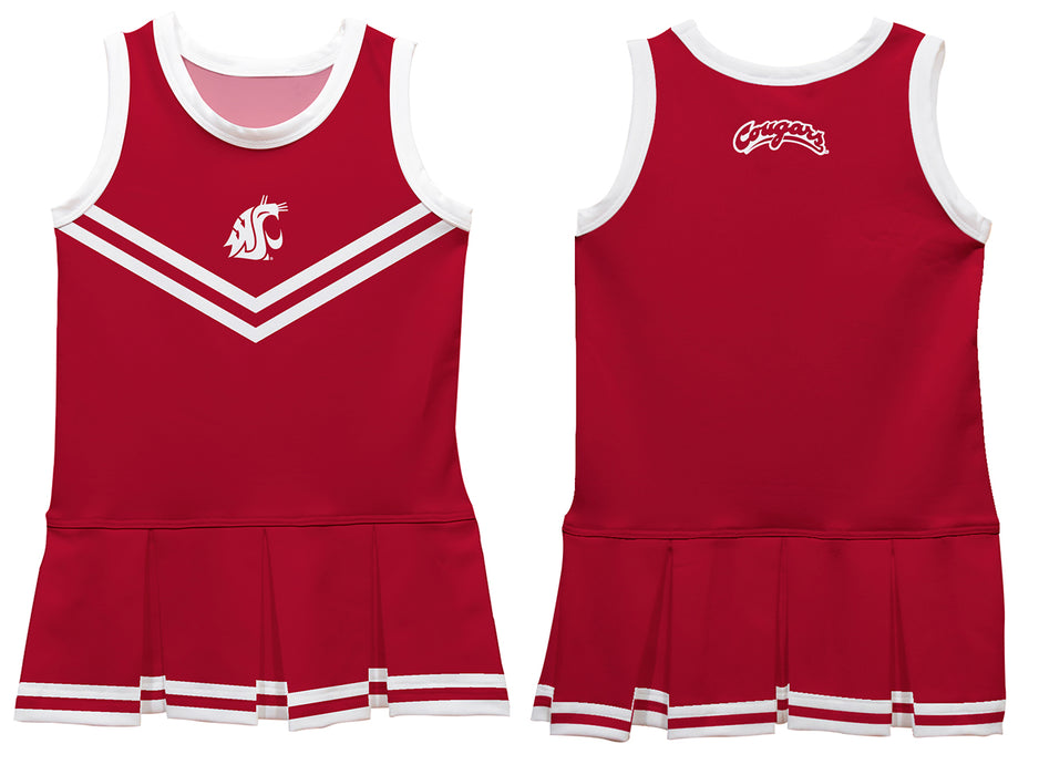 Washington State University WSU Cougars Vive La Fete Game Day Crimson Sleeveless Youth Cheerleader Dress - Vive La Fête - Online Apparel Store