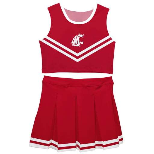 Washington State University WSU Cougars Vive La Fete Game Day Crimson Sleeveless Chearleader Set