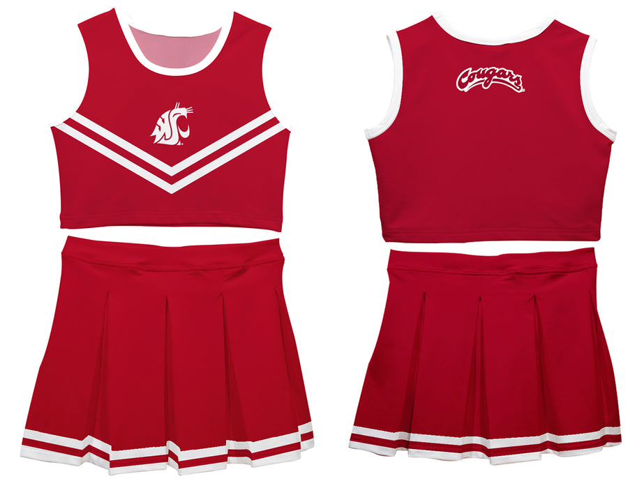 Washington State University WSU Cougars Vive La Fete Game Day Crimson Sleeveless Chearleader Set - Vive La Fête - Online Apparel Store
