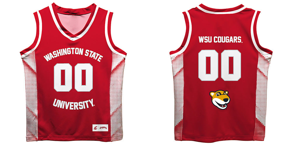 Washington State University WSU Cougars Vive La Fete Game Day Crimson Boys Fashion Basketball Top - Vive La Fête - Online Apparel Store
