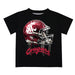 Washington State University WSU Cougars Original Dripping Football Helmet Black T-Shirt by Vive La Fete
