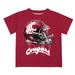 Washington State University WSU Cougars Original Dripping Football Helmet Crimson T-Shirt by Vive La Fete
