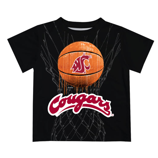 Washington State University WSU Cougars Original Dripping Ball Black T-Shirt by Vive La Fete