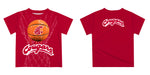 Washington State University WSU Cougars Original Dripping Basketball Crimson T-Shirt by Vive La Fete - Vive La Fête - Online Apparel Store