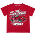 Washington State University WSU Cougars Vive La Fete Fast Track Boys Game Day Crimson Short Sleeve Tee