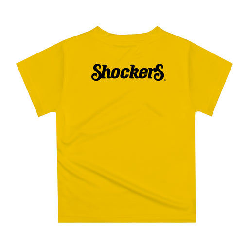 Wichita State University Original Dripping Basketball Gold T-Shirt by Vive La Fete - Vive La Fête - Online Apparel Store