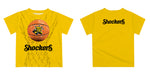 Wichita State University Original Dripping Basketball Gold T-Shirt by Vive La Fete - Vive La Fête - Online Apparel Store