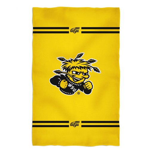 Wichita State Shockers WSU Game Day Absorvent Premium Gold Beach Bath Towel 51 x 32" Logo and Stripes" - Vive La Fête - Online Apparel Store