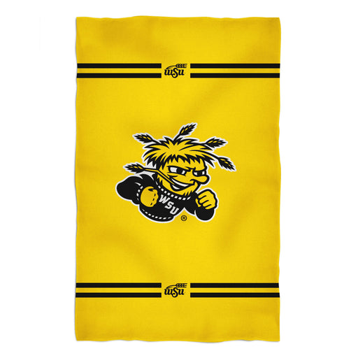 Wichita State Shockers WSU Game Day Absorvent Premium Gold Beach Bath Towel 51 x 32" Logo and Stripes" - Vive La Fête - Online Apparel Store