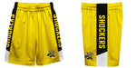 Wichita State Shockers WSU Vive La Fete Game Day Yellow Stripes Boys Solid Black Athletic Mesh Short - Vive La Fête - Online Apparel Store