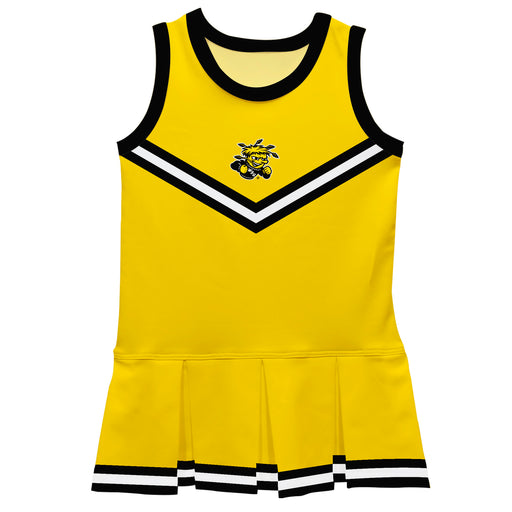 Wichita State Shockers WSU Vive La Fete Game Day Yellow Sleeveless Cheerleader Dress