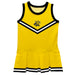 Wichita State Shockers WSU Vive La Fete Game Day Yellow Sleeveless Cheerleader Dress