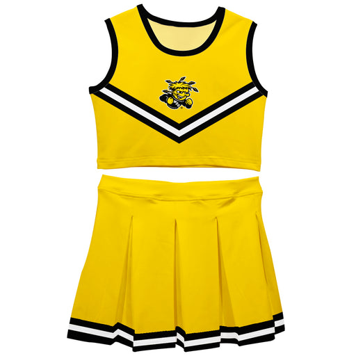 Wichita State Shockers WSU Vive La Fete Game Day Yellow Sleeveless Cheerleader Set