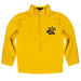 Wichita State Shockers WSU Vive La Fete Game Day Solid Yellow Quarter Zip Pullover Sleeves